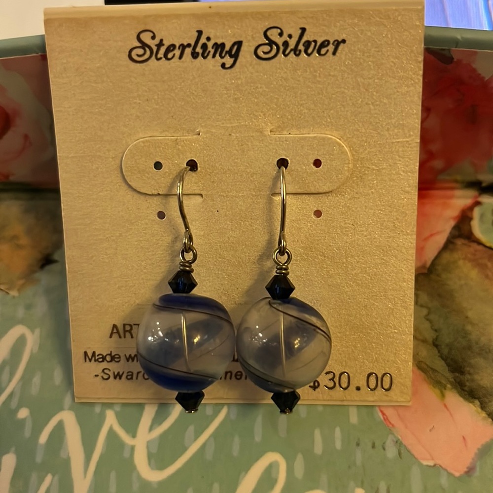 NWT Artisan Glass Earrings
